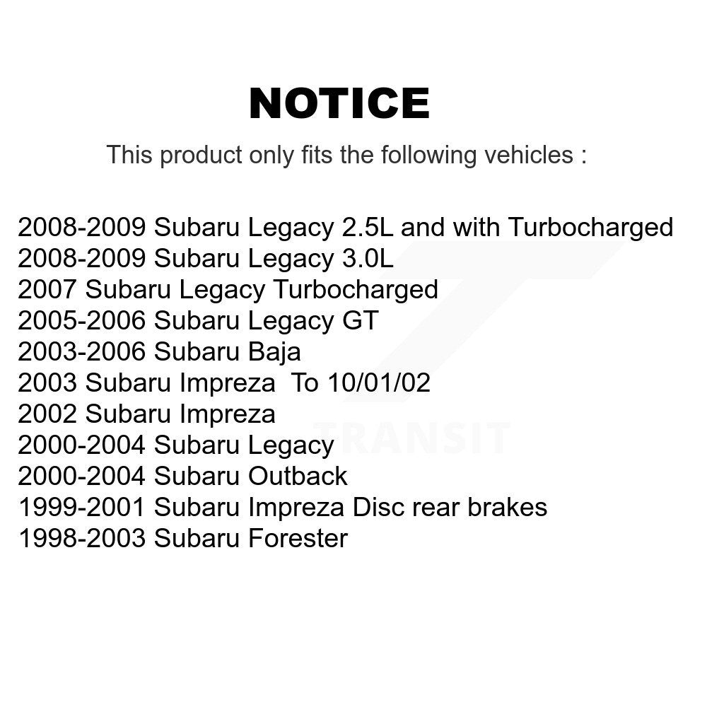 Plaquettes de frein à disque arrière en céramique, pour Subaru Legacy Forester Impreza Outback Baja