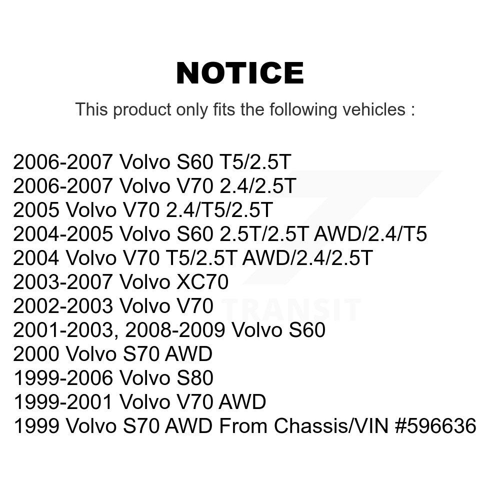 Plaquettes de frein à disque arrière en céramique, pour Volvo S60 XC70 V70 S80 TEC-795