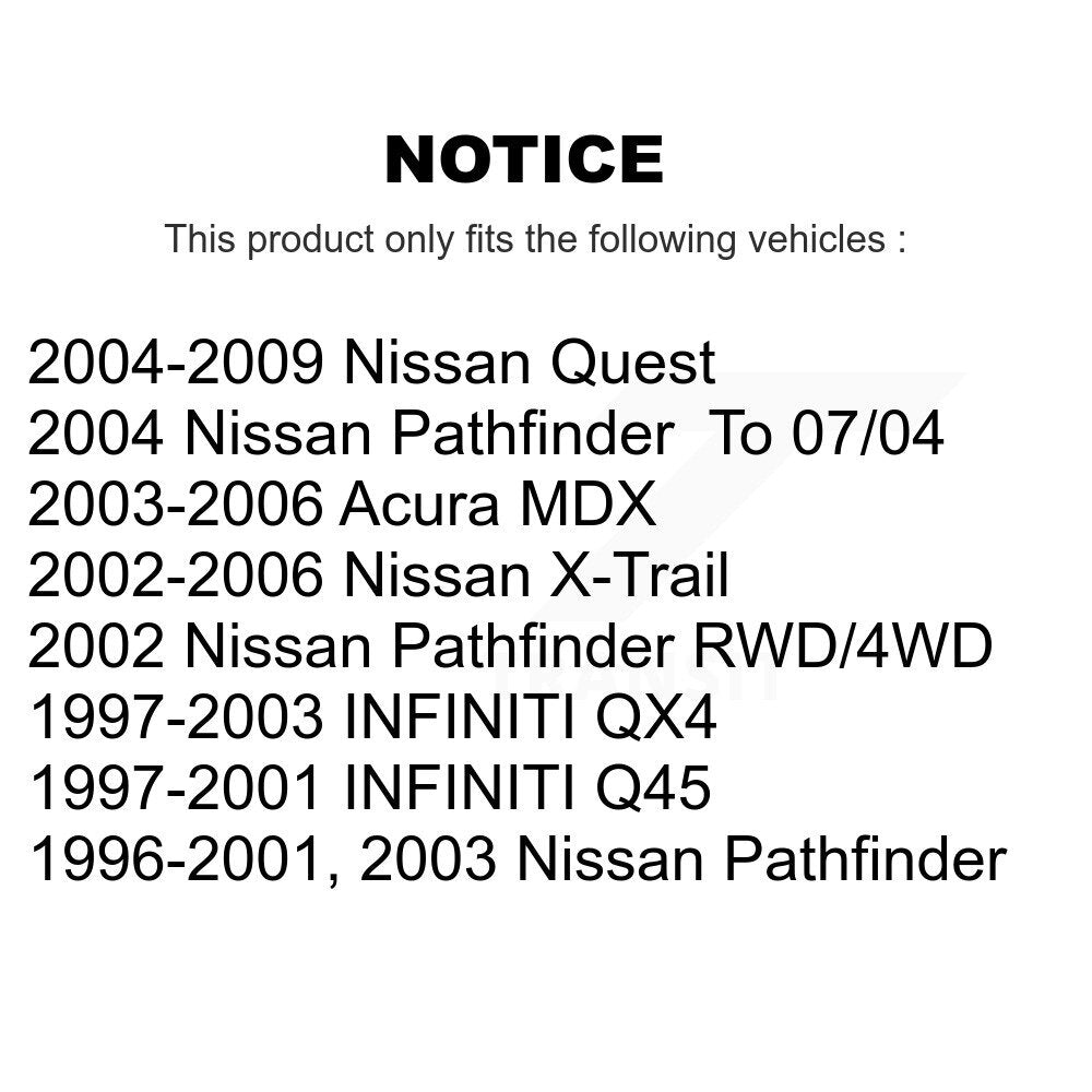 Plaquettes de frein à disque avant en céramique, pour Nissan x-trail Pathfinder Acura MDX Quest QX4