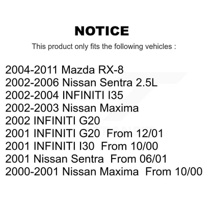 Plaquettes de frein à disque arrière en céramique, pour Nissan Sentra Mazda RX-8 Maxima INFINITI I35