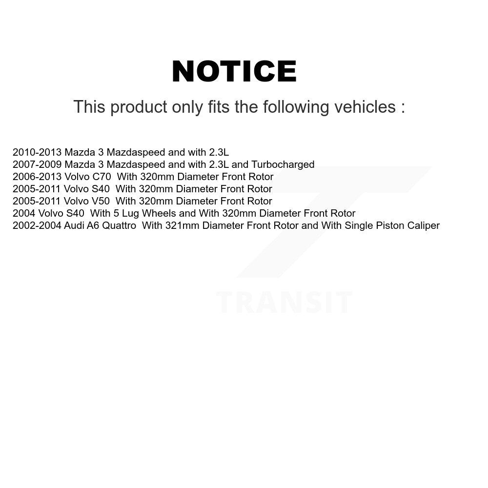Plaquettes de frein à disque avant en céramique, pour Mazda 3 Volvo S40 V50 C70 Audi A6 Quattro