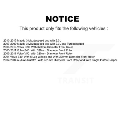 Plaquettes de frein à disque avant en céramique, pour Mazda 3 Volvo S40 V50 C70 Audi A6 Quattro
