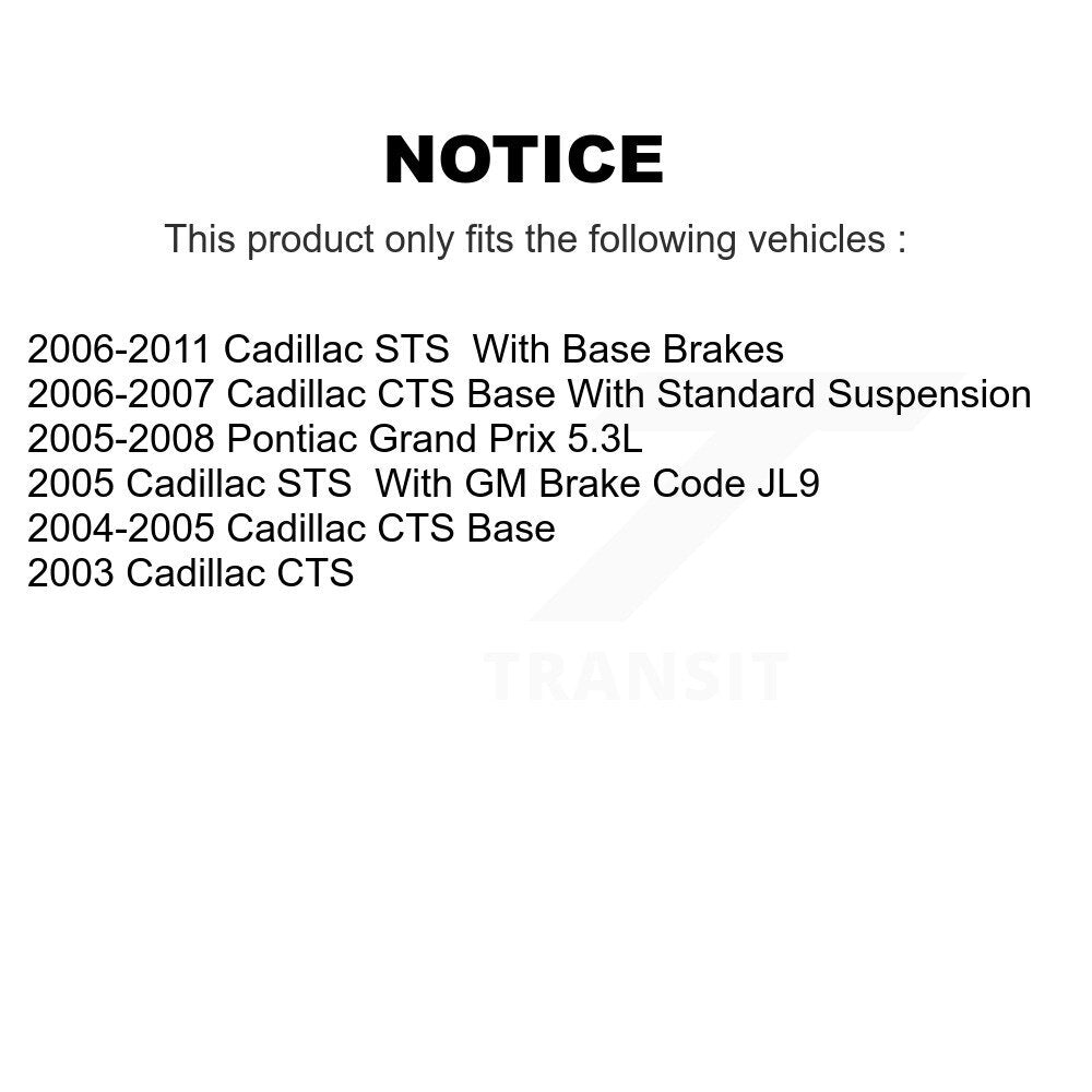 Plaquettes de frein à disque arrière en céramique, pour Pontiac Grand Prix Cadillac CTS STS TEC-922