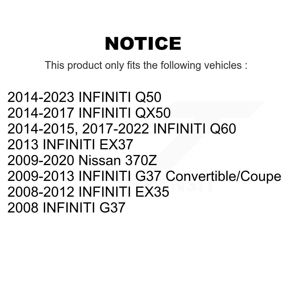 Ensemble de rotule de bras de commande de Suspension supérieure avant gauche pour INFINITI Q50 G3