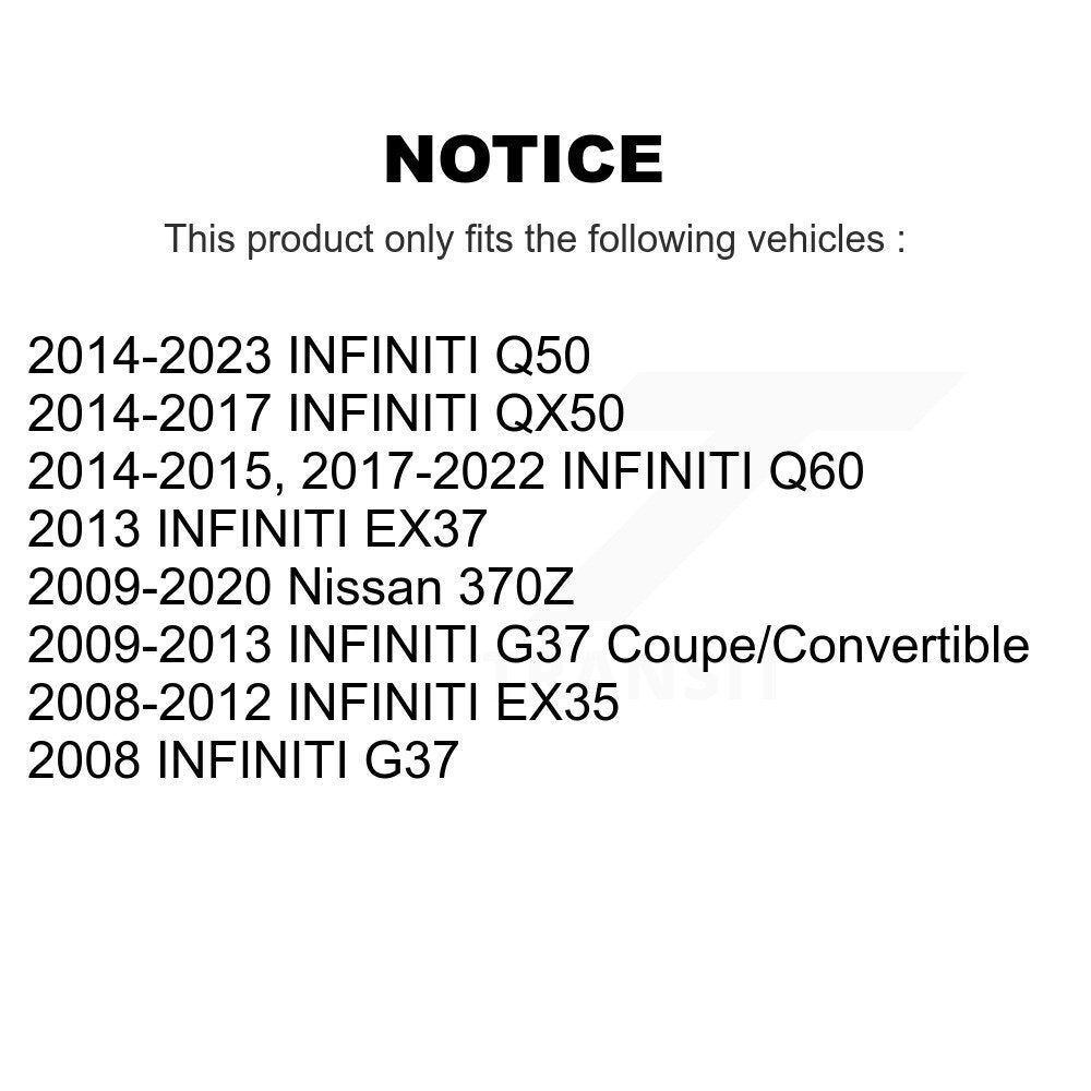 Ensemble de rotule de bras de commande de Suspension supérieure avant droite pour INFINITI Q50