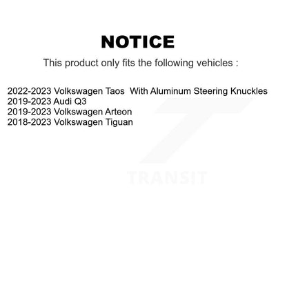 Ensemble de rotule de bras de commande de Suspension inférieure avant droite, pour Volkswagen Aud