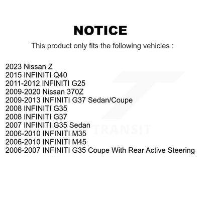 Bras de commande de Suspension avant inférieur arrière, pour INFINITI G37 G35 Nissan 370Z M35