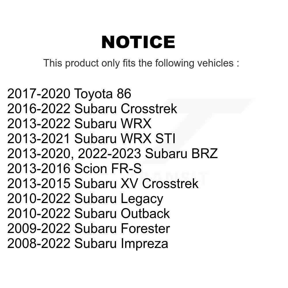 Ensemble de rotule de bras latéral avant inférieur arrière pour Subaru Forester Outback