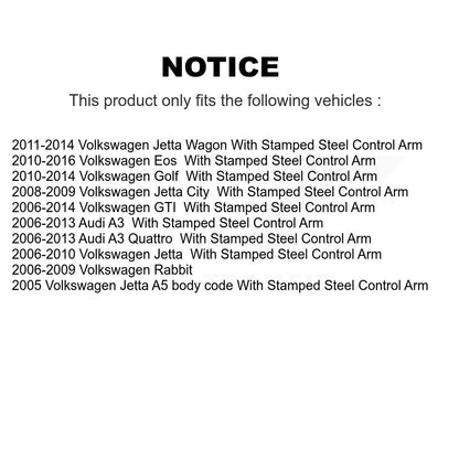 Bras de commande de Suspension inférieur avant gauche, pour Volkswagen Jetta Golf Rabbit GTI A3
