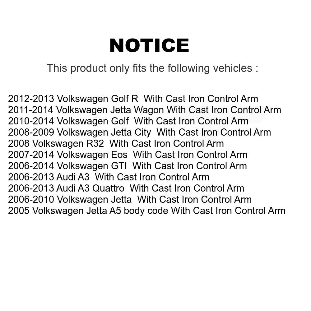 Bras de commande de Suspension inférieur avant droit, pour Volkswagen Jetta Golf GTI Audi Eos