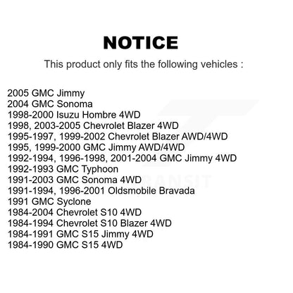Ensemble de rotule de bras de commande de Suspension supérieure avant gauche pour Chevrolet GMC