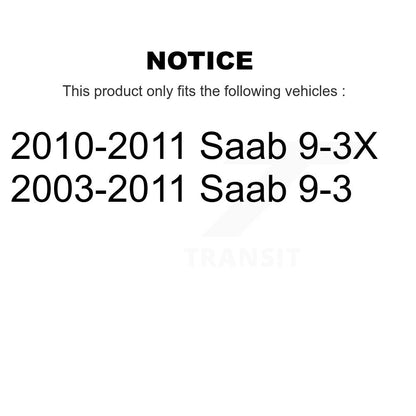 Ensemble de rotule de bras de commande de Suspension inférieur avant gauche pour Saab 9-3 9-3X
