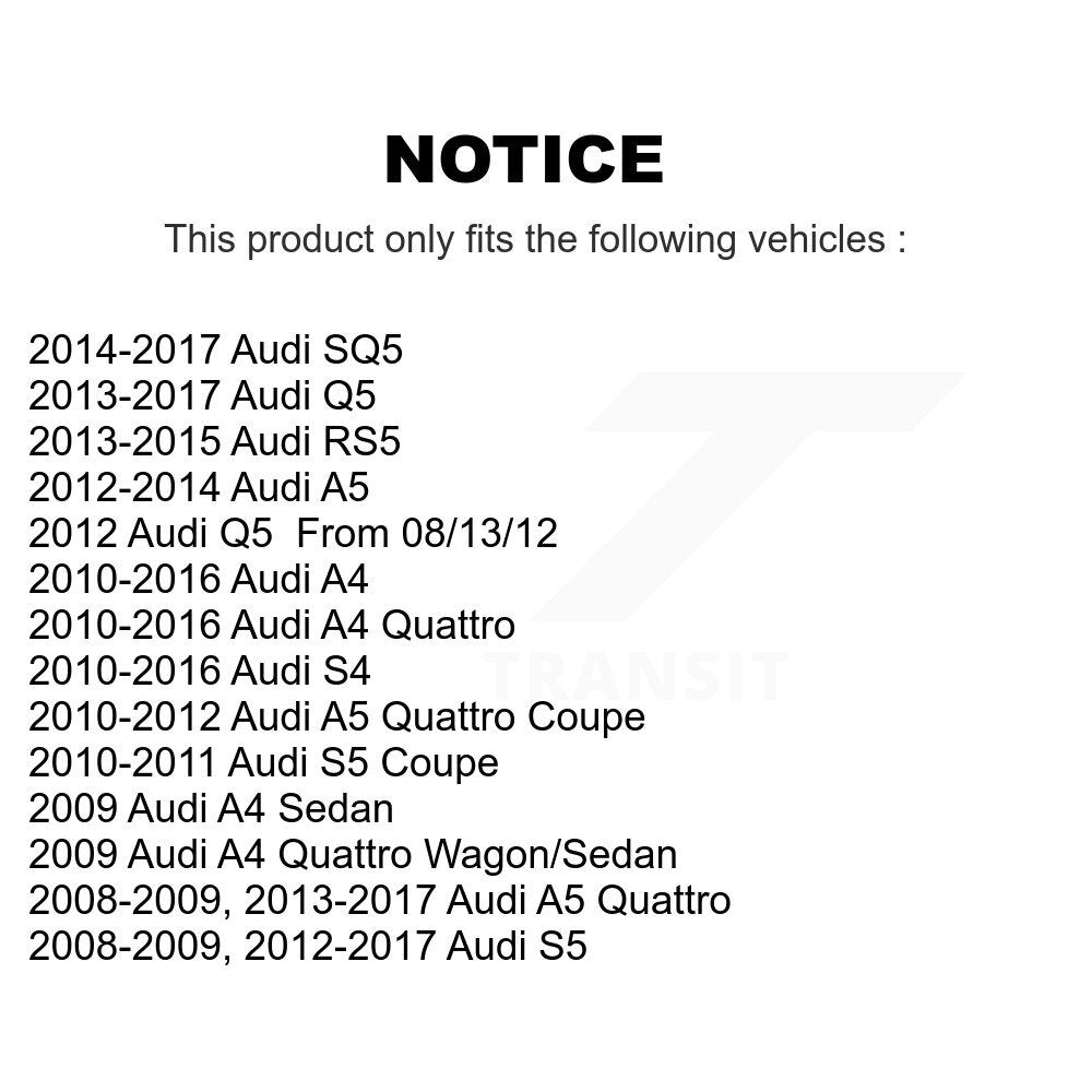 Ensemble de rotule de bras de commande de Suspension supérieure avant droite et arrière pour Audi