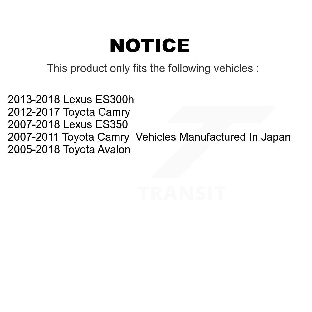 Ensemble de rotule de bras de commande de Suspension inférieure avant gauche pour Toyota Camry