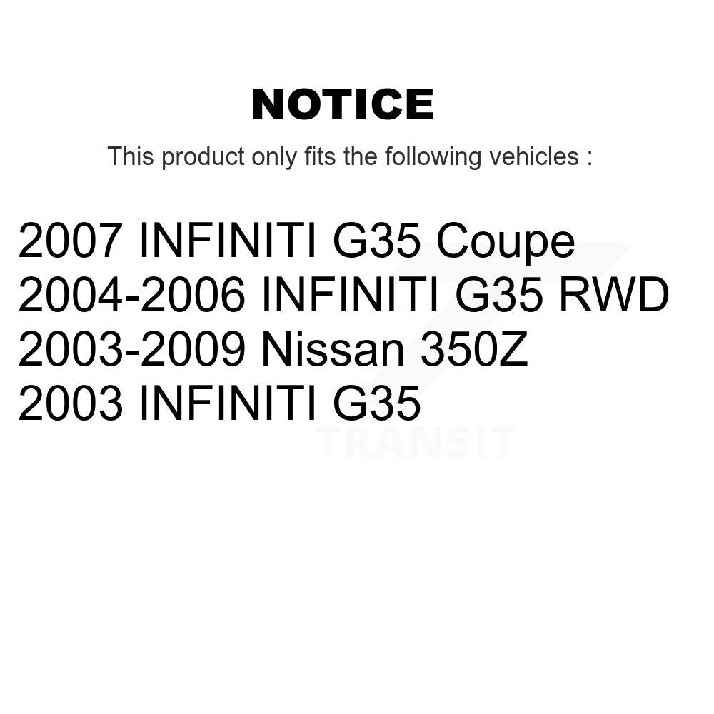 Ensemble de rotule de bras de commande de Suspension supérieure avant gauche pour INFINITI G35