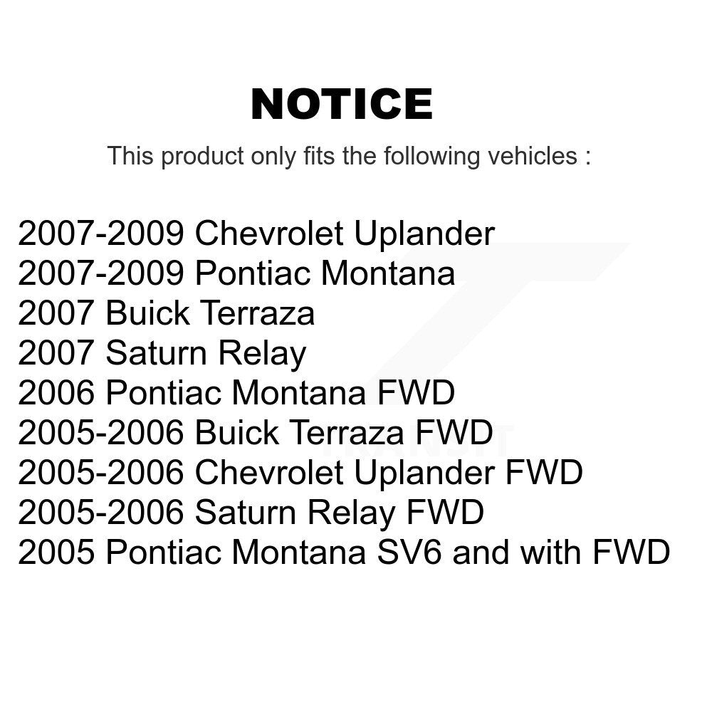 Bras de commande de Suspension inférieur avant gauche, ensemble de rotule pour Pontiac Montana