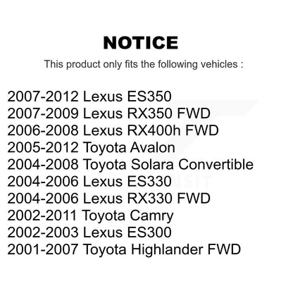 Bras de suspension arrière pour Toyota Camry Lexus ES350 Highlander RX350 RX33