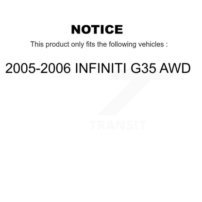Bras de commande de suspension avant inférieur avant gauche pour INFINITI G35 AWD 2005-2006