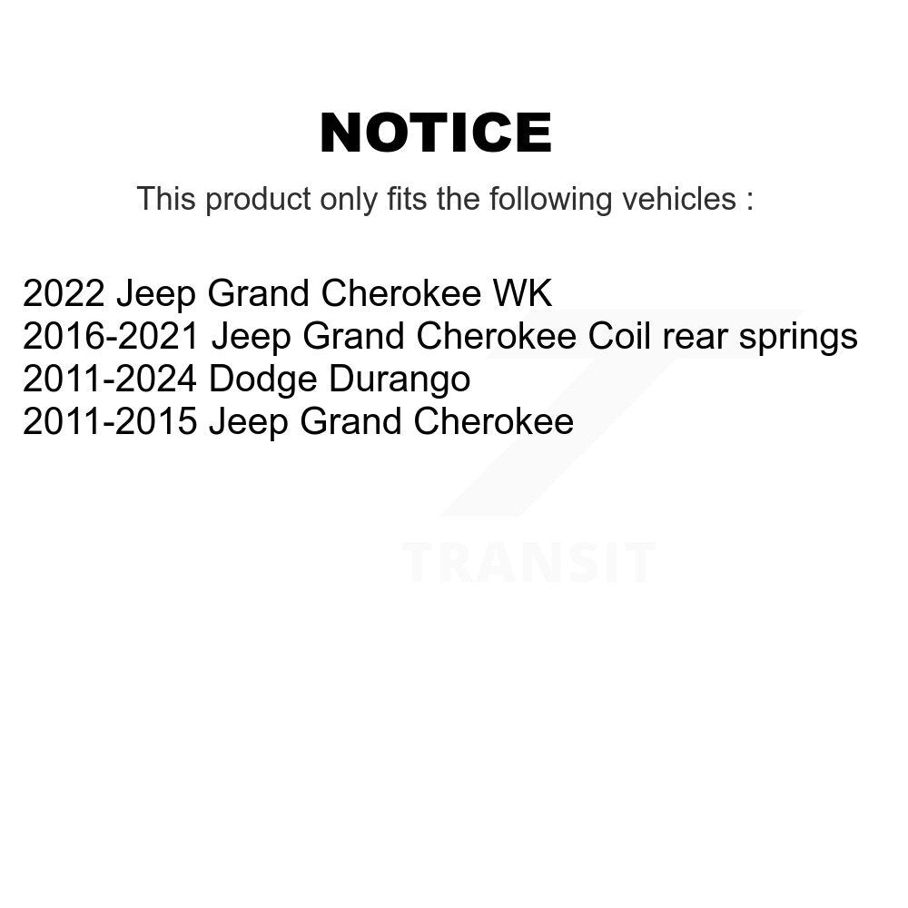 Bras latéral supérieur avant arrière pour Jeep Grand Cherokee Dodge Durango WK