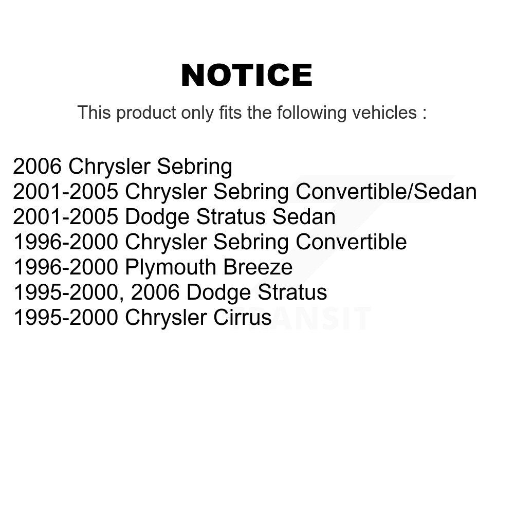 Ensemble de rotule de bras de commande de Suspension inférieur avant droit pour Chrysler Cirru