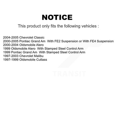 Ensemble de rotule de bras de commande de Suspension inférieure avant droite pour Pontiac Grand