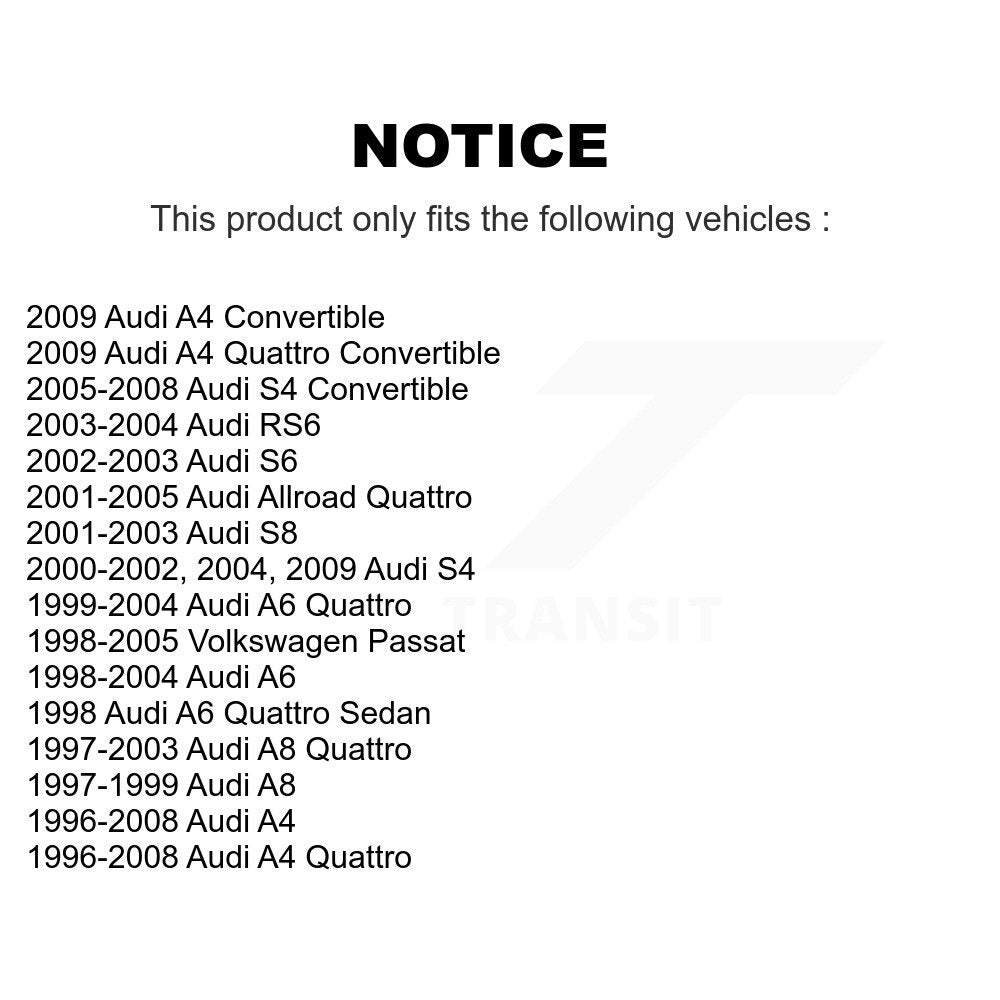 Ensemble de rotule de bras de commande de Suspension supérieure avant droite et arrière pour Audi