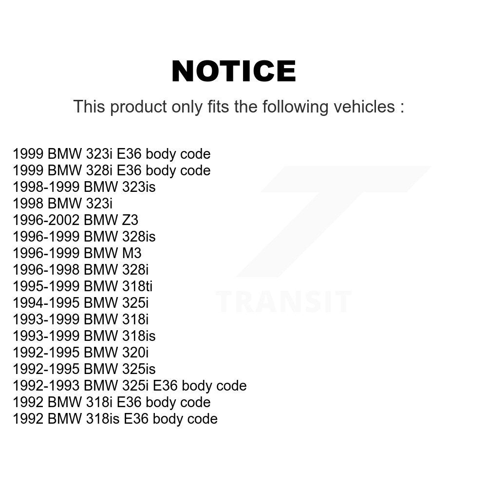 Ensemble de rotule de bras de commande de Suspension inférieur avant droit, pour BMW Z3 328i M3