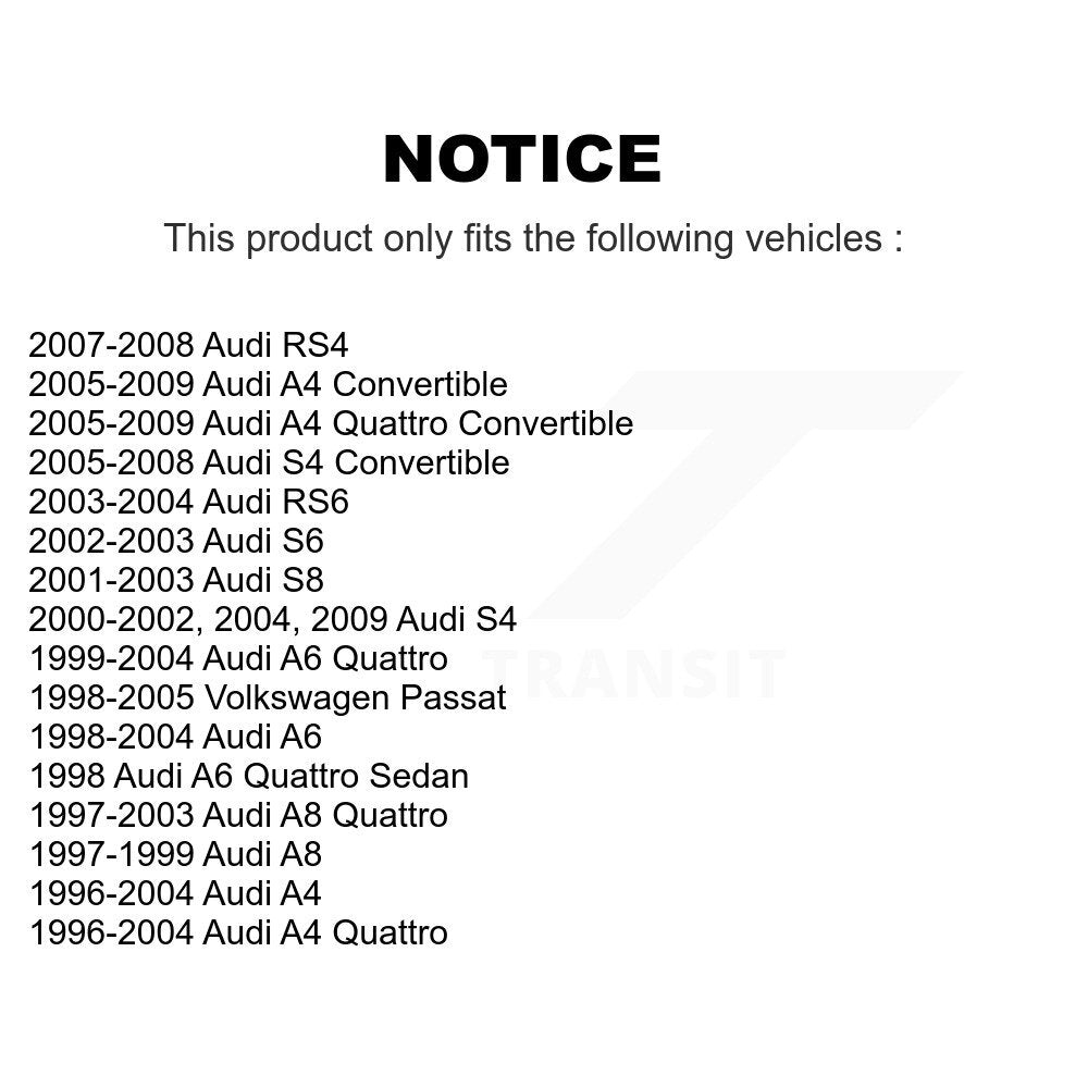 Ensemble de rotule de bras de commande de Suspension avant droit inférieur arrière pour Audi