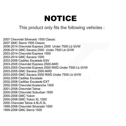 Ensemble de rotule de bras de commande de Suspension supérieure avant, pour Chevrolet GMC 1500 X