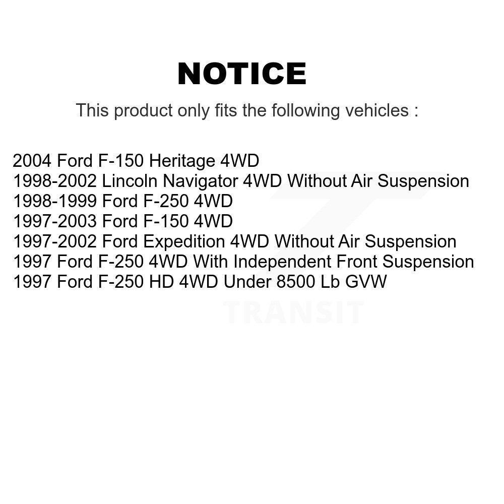 Ensemble de rotule de bras de commande de Suspension supérieure avant gauche, pour Ford F-150 F-25
