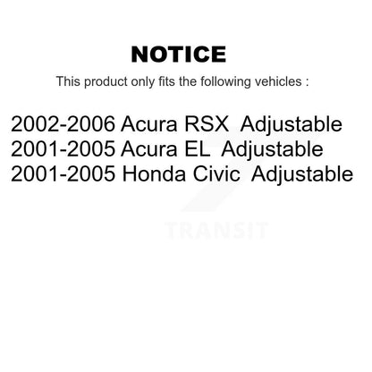 Bras de commande de Suspension supérieure arrière pour Honda Civic Acura EL RSX réglable