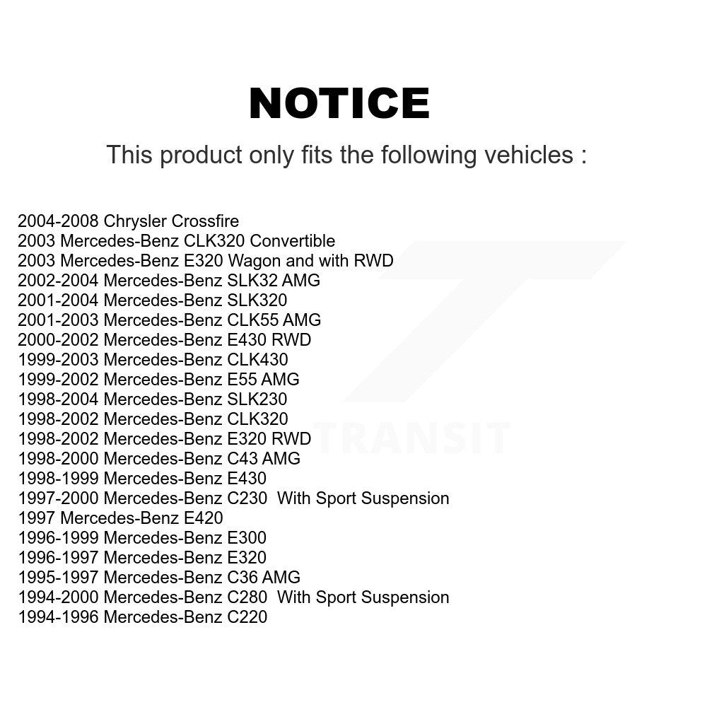 Ensemble de rotule de bras de commande de Suspension supérieure avant droite pour Mercedes-Benz
