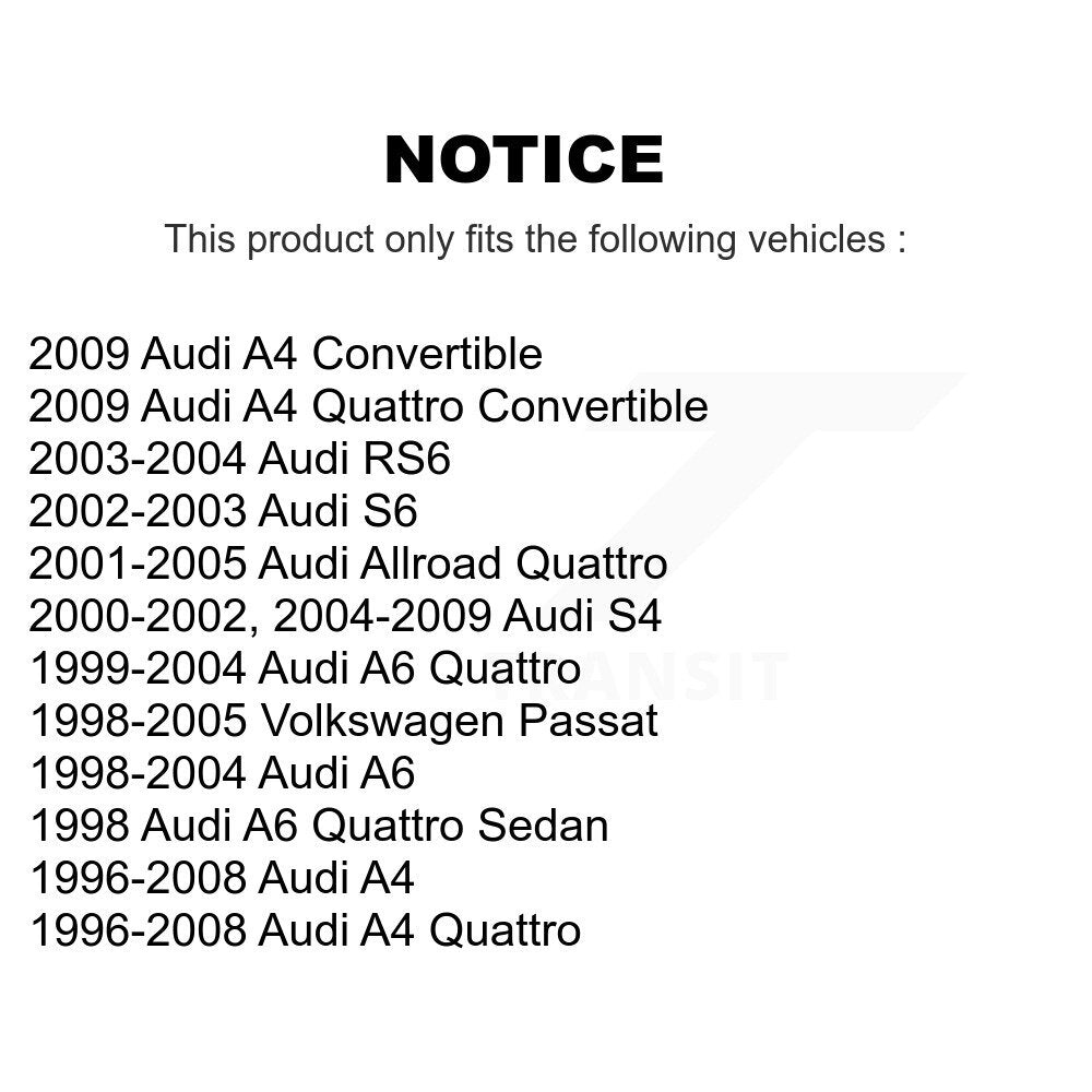 Ensemble de rotule de bras de commande de Suspension avant supérieur avant gauche pour Audi A4