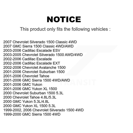 Lien central de direction avant pour Chevrolet GMC Silverado 1500 Sierra Avalanche XL