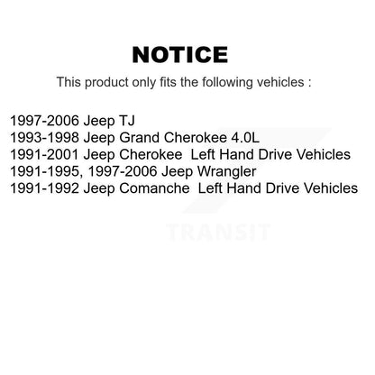 Extrémité de direction de biellette de connexion intérieure pour Jeep Wrangler Cherokee Grand