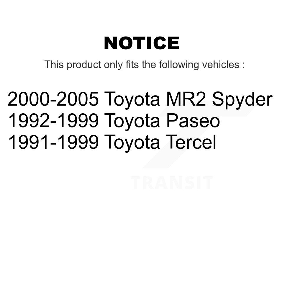 Extrémité de biellette de direction extérieure avant pour Toyota Tercel MR2 Spyder Paseo TOR-ES3353R