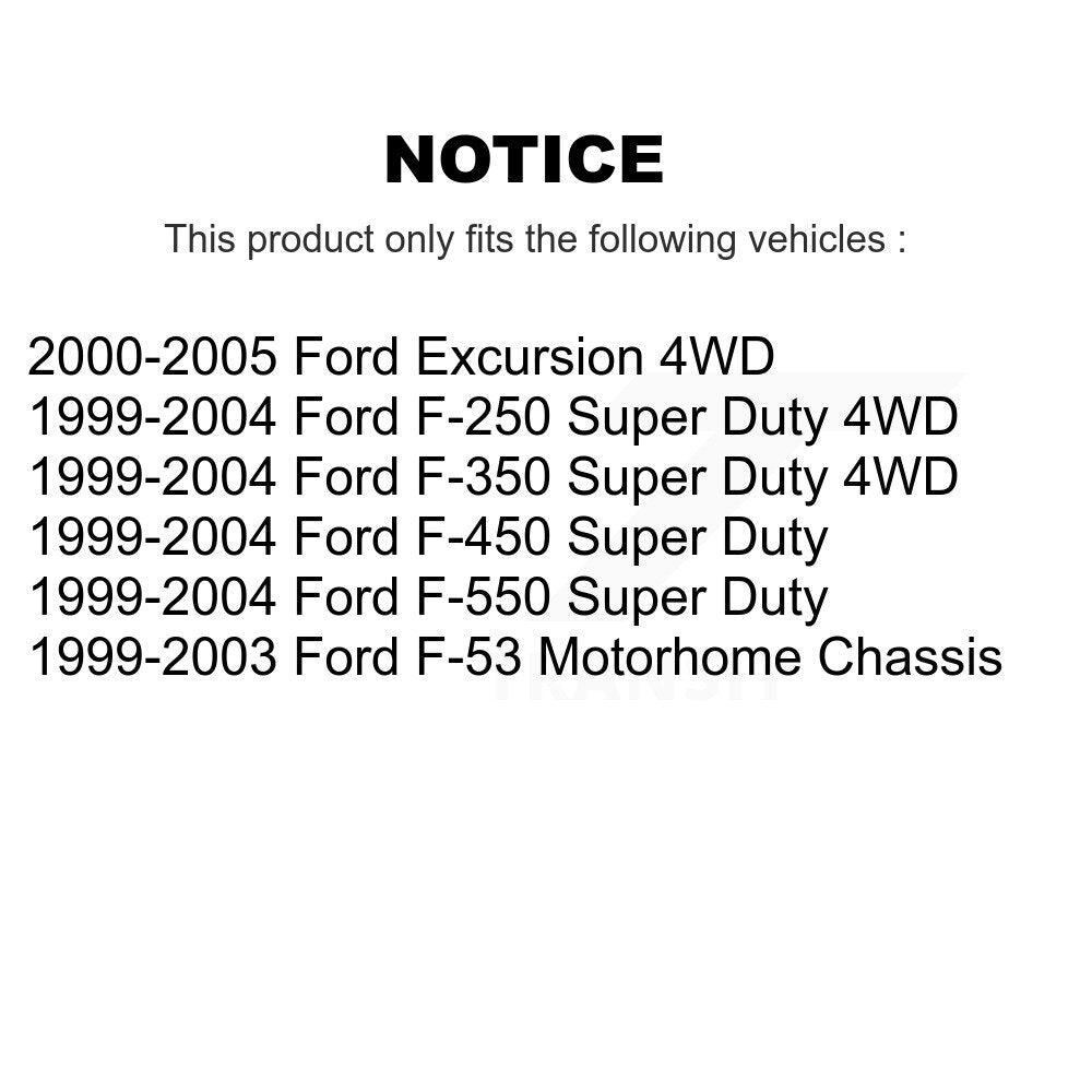 Extrémité de biellette de direction extérieure avant gauche pour Ford F-350 Super Duty F-250 Excursion