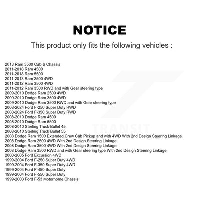 Manchon de réglage de direction, pour Ford F-350 Super Duty F-250 Dodge Ram 3500 1500 4
