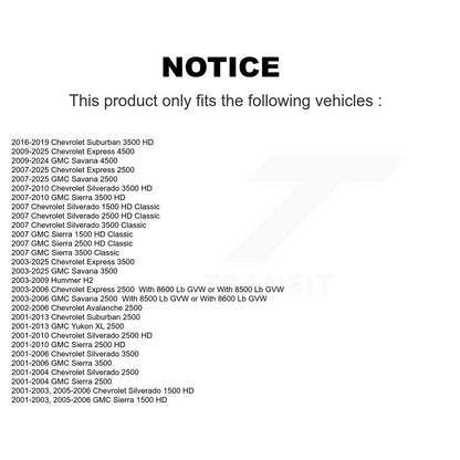 Extrémité de biellette de direction extérieure avant, pour GMC Chevrolet Sierra 2500 HD Silverado 350