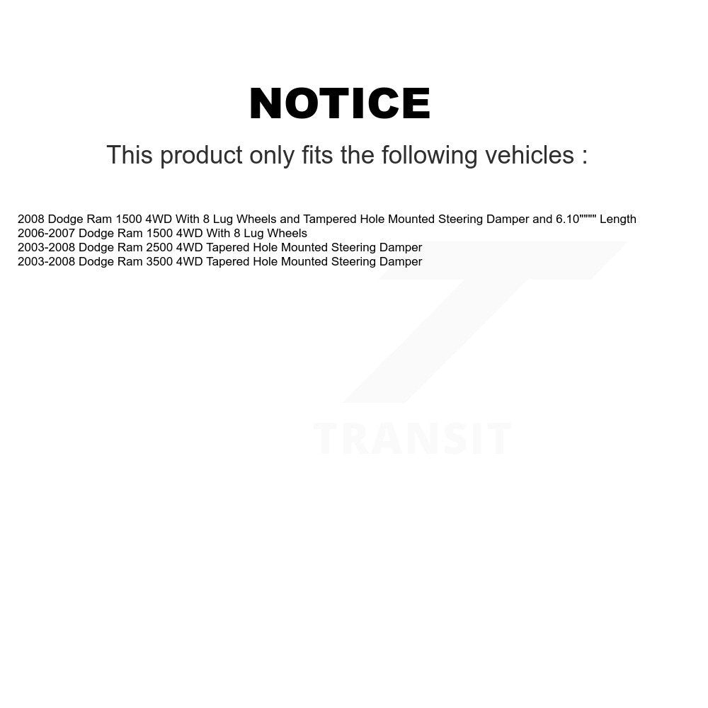 Extrémité de biellette de direction extérieure avant gauche pour Dodge Ram 1500 3500 2500 4WD