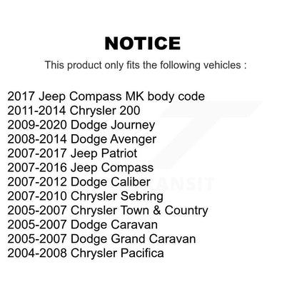 Extrémité de biellette de direction extérieure avant pour Dodge Journey Jeep Patriot Chrysler Compas