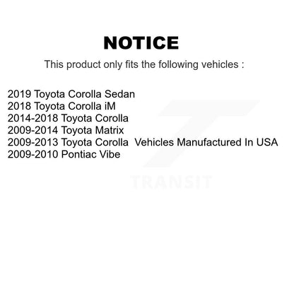 Extrémité de biellette de direction extérieure avant, pour Toyota Corolla Matrix Pontiac Vibe iM