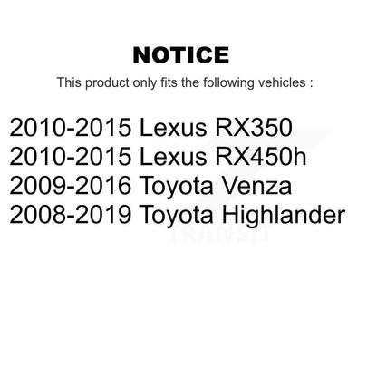 Extrémité de biellette de direction extérieure avant droite pour Toyota Highlander Venza Lexus RX350
