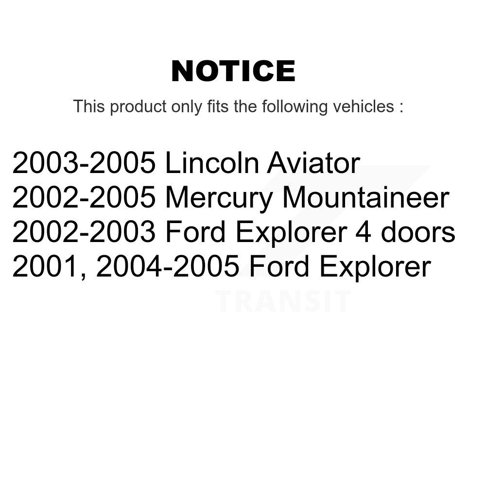 Lien de compensation d'orteil intérieur arrière, pour Ford Explorer Lincoln Aviator Mercury