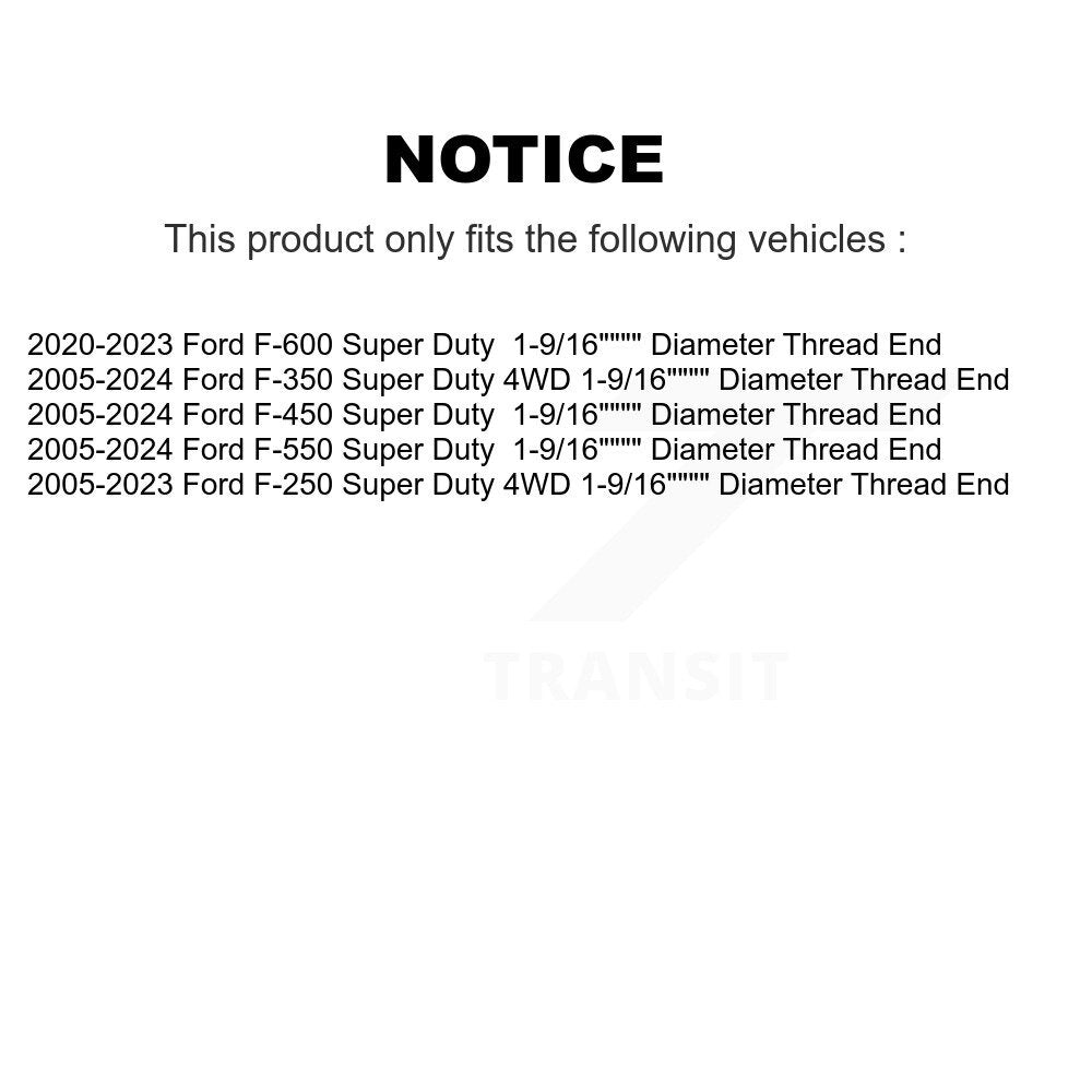 Extrémité de biellette de direction extérieure avant gauche, pour Ford F-350 Super Duty F-250 F-450