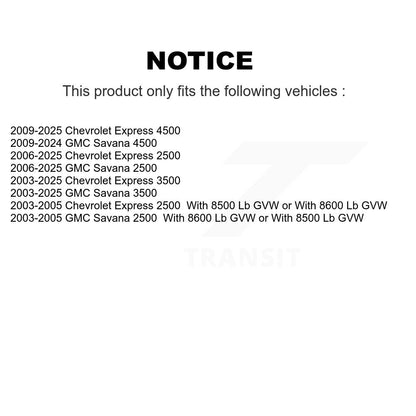 Extrémité de biellette de direction intérieure avant, pour GMC Chevrolet Savana 2500 Express 3500 450