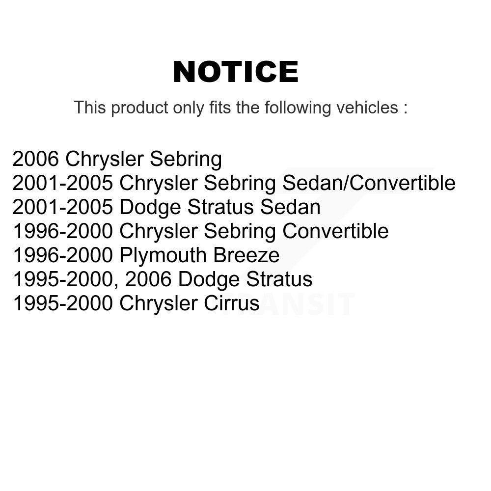 Extrémité de biellette de direction extérieure avant droite pour Chrysler Sebring Cirrus Dodge Stratu