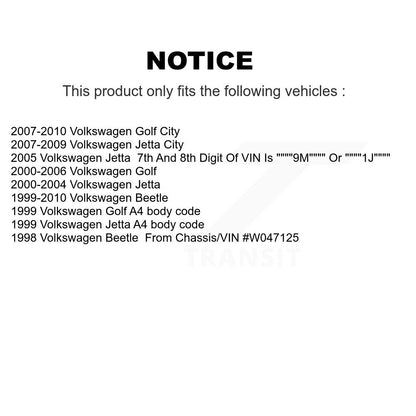 Extrémité de biellette de direction intérieure avant, pour Volkswagen Jetta Golf Beetle City TOR-EV40