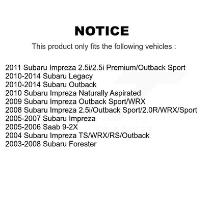 Extrémité de biellette de direction intérieure avant, pour Subaru Impreza Outback Legacy Forester Saa