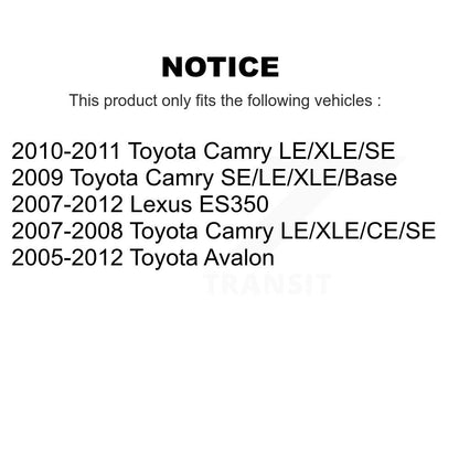 Extrémité de biellette de direction intérieure avant pour Toyota Camry Lexus ES350 Avalon